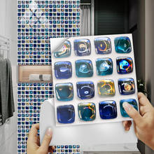 Flat Mosaic Crystal Hard Film Tile Wall Sticker Transfers Cover For Kitchen Bathroom Waistline Waterproof Peel & Stick Wallpaper 2024 - buy cheap