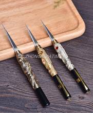 Kitchen carving knife, food carving knife, kitchen carving knife, fruit knife, golden dragon carving knife 2024 - buy cheap