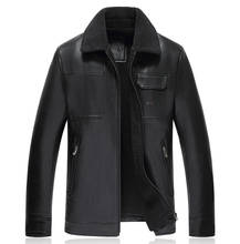 Leather Jacket Men's Business Casual Thicken Warm Windproof Coat Suede Jacket XL-8XL 2024 - buy cheap