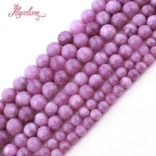 6,8 10,12mm amatists Jades cuenta cuentas de piedra redonda suave para collar pulsera DIY mujer joyería hacer hilo suelto 15" 2024 - compra barato