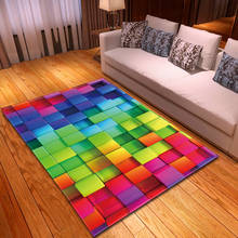 Tapete decorativo com arco-íris 3d, decoração para o quarto, cozinha, para crianças, sala de estar, colorido 2024 - compre barato