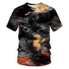 Moda casual novos produtos pintura graffiti impressão 3d camiseta masculina de manga curta vendas diretas da fábrica casual solto pintura 2024 - compre barato