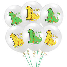 1st Dinosaur Balloons Green Yellow Dragon Birthday Deco Party Supplies Boy Baby First Birthday Balloon Baby Shower Decor 2024 - buy cheap