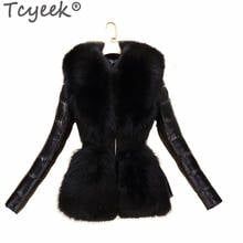 Tcyeek Natural Sheepskin Coat Female Winter Genuine Leather Down Jacket Women Real Fox Fur Collar Coats Warm Outwear Hiver 5522 2024 - buy cheap