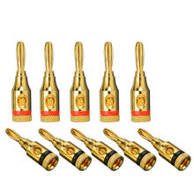 10PCS Audio Banana Plug Musical Speaker Cable Connector Black Red Gold Plated Banana Adapter 2024 - buy cheap