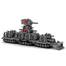 Bloques de construcción creativos para niños, juguete de ladrillos para armar tanque militar, serie MOC, de la URSS KV-44, modelo superpesado, 1211 piezas 2024 - compra barato