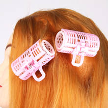 6pcs Pink Rollers Hair Curler Styling Tool Barber Hairstyle DIY 2024 - buy cheap