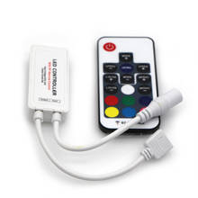Controlador remoto Led RGB, atenuador inalámbrico RF de 17 teclas para tira de luces LED, conexión de 4 pines, color blanco, 5V DC 12V 24V 2024 - compra barato