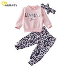 Ma&Baby 0-24M Toddler Infant Newborn Baby Girls Clothes Set Long Sleeve Mama's Girl Tops Leopard Pants Outfits Costumes 2024 - buy cheap