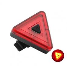 USB Charging Bike Light Mounted Bike Taillight Triangular Warning LED USB Rechargeable Bicycle Taillight Night Riding Light 2024 - buy cheap