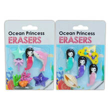 2 коробки/партия, ластик океана-принцесса, удовлетворяющая детей мечта, чтобы иметь деликатный школьный ластик с ластиком русалки для игрушек морской королевы 2024 - купить недорого