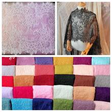 2021 NEW Dyed Eyelash French Lace Trim 43 Colors in Stock 33cm Width 300cm Long per Piece Factory Price Dress Lace Nice 2024 - buy cheap