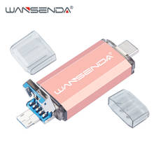 WANSENDA OTG USB Flash Drive USB3.0 & Type-C Pen Drive 32GB 64GB 128GB 256GB 512GB Pendrive 3 in 1 Micro USB Stick Flash Drive 2024 - buy cheap