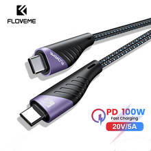 FLOVEME PD 100 Вт USB C к USB Type C кабель для MacBook iPad Xiaomi Быстрая зарядка 60 Вт USB C к осветительному зарядному кабелю для iPhone 2024 - купить недорого