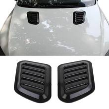 1Pair Car Front Engine Cover Sticker Car Decorative Air Outlet Grille Chrome Flow Intake Scoop Turbo Bonnet Vent Cover Hood 2024 - buy cheap