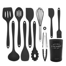 Conjunto de utensílios de cozinha, conjunto de ferramentas de cozinha, não pegajoso, colher de silicone para cozinhar 2024 - compre barato