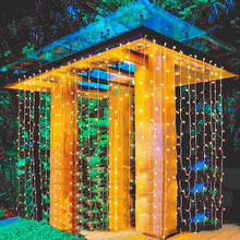 Luzes de cortina led interior cachoeira fairy string luz 3x2m 3x3m luzes da corda de natal guirlanda decoração festa de natal feriado 2024 - compre barato