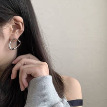 Personality design sense 925 silver earrings female irregular circle niche high sense ins wind earrings 2024 - купить недорого