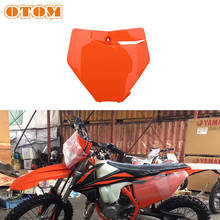 OTOM 2019 Motorcycle Front Number Plates Orange Motocross Enduro Dirt Pit Bike Fender Mudguard Plastic Cover For KTM SX SXF XCF 2024 - buy cheap