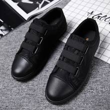 New High Quality Mens Trendy Shoes Breathable Men's Casual All Black Canvas Shoes Student Sports Flat Male shoes 2024 - buy cheap