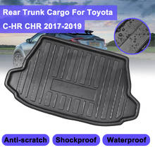 For Toyota C-HR CHR 2017 2018 2019+ Boot Mat Rear Trunk Liner Cargo Floor Tray Carpet Mud Pad Kick Guard Protector waterproof 2024 - buy cheap