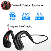 Auriculares de conducción ósea para Xiaomi y Huawei, cascos inalámbricos con Bluetooth 5,0, deportivos, IPX8, impermeables, MP3, para buceo 2024 - compra barato