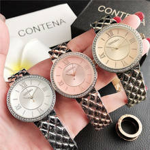 Relógio de pulso feminino casual e da moda, relógio de quartzo com pulseira na moda, estilo empresarial, novo, 2020 2024 - compre barato