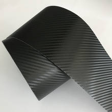 Adesivo vinil para carro, fibra de carbono 3d, preto, autoadesivo, 10x15 0/200/300/500cm, embalagem com liberação de ar 2024 - compre barato