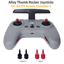 Liga de alumínio controle varas storable polegar rocker joysticks para dji fpv controle remoto 2 zangão acessórios 2024 - compre barato