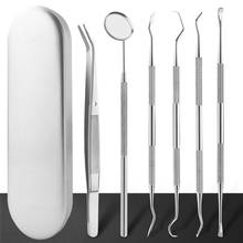 1/3/6pcs Dental Mirror Stainless Steel Dental Dentist Prepared Tool Set Probe Tweezer Hoe Sickle Scaler Tooth Care Kit Tools 2024 - buy cheap