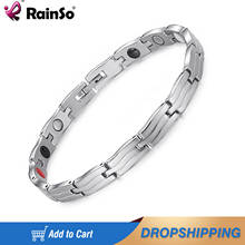 RainSo New Fashion Wave Style Magnetic Healthy Bracelet For Women Promote metabolism Charm Chain Link Hologram Bracelet 2024 - buy cheap