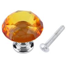 25mm Diamond Crystal Cupboard Cabinet Dresser Drawer Wardrobe Door Knob Pull Handle Furniture Accessories Drop Shipping 2024 - buy cheap