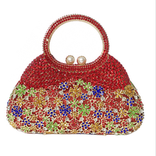 Xiyuan-bolsa de mão feminina para festa à noite, bolsa de mão de diamantes, luxuosa, com flores, de cristal, para casamento e festa 2024 - compre barato