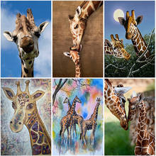 5D DIY Diamond Painting Giraffe Fullround Drill Diamond Embroidery Animals Cross Stitch Picture of Rhinestones Art Home Decor 2024 - buy cheap