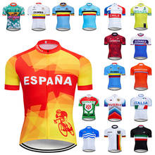 Uniforme de equipo Nacional de Ciclismo para hombre, Jersey corto de secado rápido para bicicleta de montaña, verano, 2021 2024 - compra barato