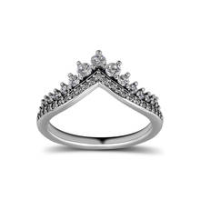 Женские кольца из чистого серебра 925 пробы с кристаллами в форме короны, ювелирные изделия для помолвки 2024 - купить недорого