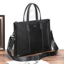 Bison Denim Large Capacity Genuine Leather Handbags Men Luxury Laptop Briefcase Male Business Travel Quality Shoulder Bag 2024 - buy cheap