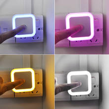 Baby Children Bedroom Hotel Rooms Mini LED Light Smart Auto Sensor Control Night Lights Bed Lamp Square Wall Nightlight US Plug 2024 - buy cheap