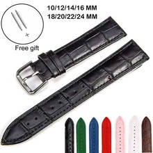 Animal Skin Genuine Leather Watch Strap 10mm 12mm 14mm 16mm 18mm 20mm 22m 24mm Band High Quality Accessories Belt Watchbands 2024 - buy cheap