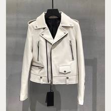 Woman Coats Natural 100% Sheepskin Leather Jackets Female V- neck Natural Sheepskin Leather Overcoat Leather H326 2024 - buy cheap