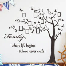 Vinyl Wall Sticker Tree Of Photo Frame Murals Home Decor For Living Room Bedroom Decor Art Decals Family Quotes 2024 - buy cheap