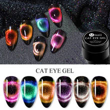 Mtssii 9D Chameleon Cat Eye Nail Gel Magnetic Soak Off UV Gel Nail Polish Romantic Shining Gel Lacquers 5ml Black Base Need 2024 - купить недорого