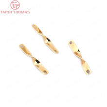 Barra de conexión trenzada de latón, 20 Uds., 33623x2MM, 24K, Color dorado, alta calidad, accesorios de joyería Diy, venta al por mayor, 12,5 2024 - compra barato