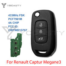 YOCASTY Remote Flip Car Key Fob For Renault Kadjar Captur Symbol Megane III 2013 2014 2015 2016 2017 For Dacia Duster CWTWB1G767 2024 - buy cheap