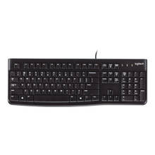 Logitech K120 ультра-тонкая Проводная клавиатура 104 клавиши Компьютерные USB клавиатуры периферийные устройства компьютера 2024 - купить недорого