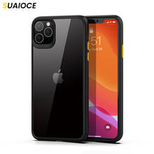 Suaioce-capa de celular para iphone, fina e à prova de choque, transparente, tampa traseira de luxo, para iphone 11 pro, xr, x, xs max, 7, 8, plus, se 2020 2024 - compre barato