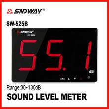 SNDWAY-medidores de nivel de sonido, Medidor de nivel de sonido Digital de 30 ~ 130db, medidor de ruido Db, pantalla grande, de Decibel SW-525B, Mini medidor de nivel de sonido 2024 - compra barato