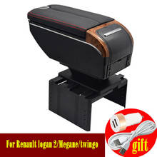 For Renault logan 2/Megane/twingo armrest box Double doors open 7USB Centre Console Storage Box Arm Rest 2024 - buy cheap