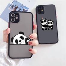 Phone Case For iPhone 12 11 Mini Pro XR XS Max 7 8 Plus X Panda Cat Dinosaur Matte transparent Cover 2024 - buy cheap