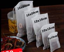 100pcs Large non-woven fabric disposable drawstring non-woven filter bag, powder bag DIY vanilla loose tea non-woven bag 2024 - buy cheap